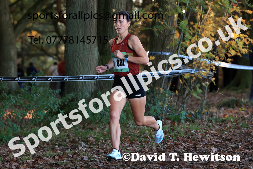 Senior Womens 2025 National Cross Country Relays, Berry Hill Park, Mansfield. Photo: David T. Hewitson/Sports for All Pics
